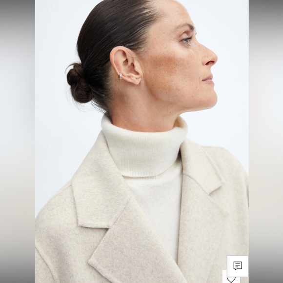 Mango handmade oversized wool coat XXS Light Pastel Grey Ref. 57025138 - Picture 4 of 9